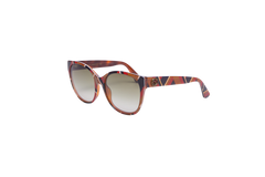 GUCCI CAT EYE BEE RADIANT BROWN ACETATE