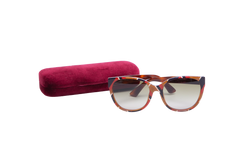 GUCCI CAT EYE BEE RADIANT BROWN ACETATE