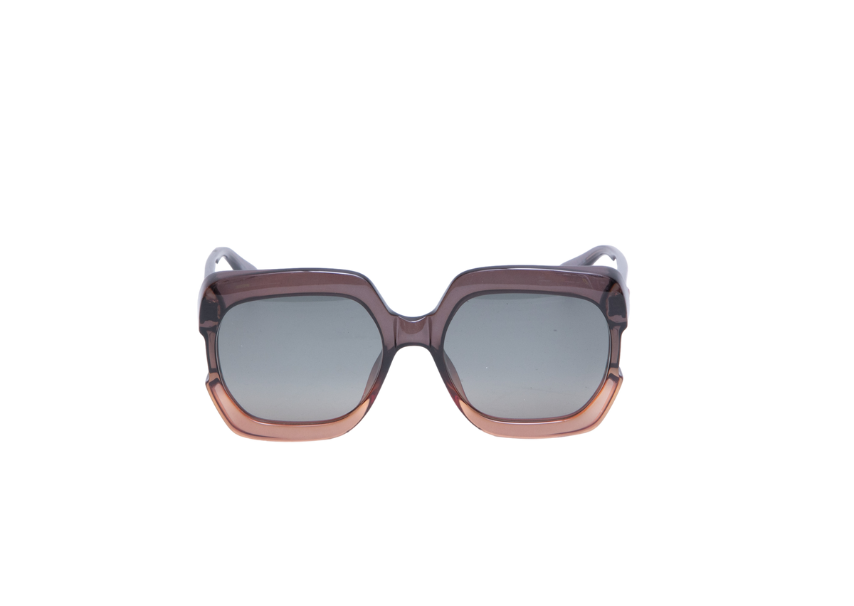 DIOR GAIA MAXI SQUARE TRANSPARENT BROWN