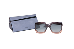 DIOR GAIA MAXI SQUARE TRANSPARENT BROWN