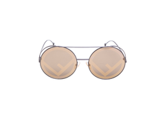 FENDI FF ROUND METAL DARK BROWN