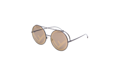 FENDI FF ROUND METAL DARK BROWN