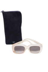 CELINE STELLA SQUARE TRANSPARENT BEIGE GRADIENT LENSES