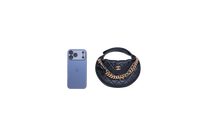 CHANEL QUILTED HALF MOON BLK CAVIAR GOLD