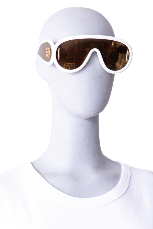 LOEWE WAVE MASK SUNGLASSES ACETATE IVORY