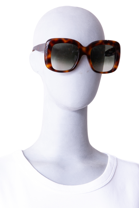 CELINE STELLA SQUARE ACETATE TORTOISE