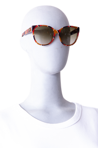 GUCCI CAT EYE BEE RADIANT BROWN ACETATE