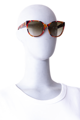 GUCCI CAT EYE BEE RADIANT BROWN ACETATE