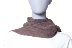 LOEWE SCARF WOOL RIBBED BROWN/DARK BROWN