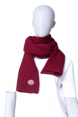 GUCCI SCARF WOOL CASHMERE WITH DOUBLE G BURGUNDY