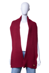 GUCCI SCARF WOOL CASHMERE WITH DOUBLE G BURGUNDY