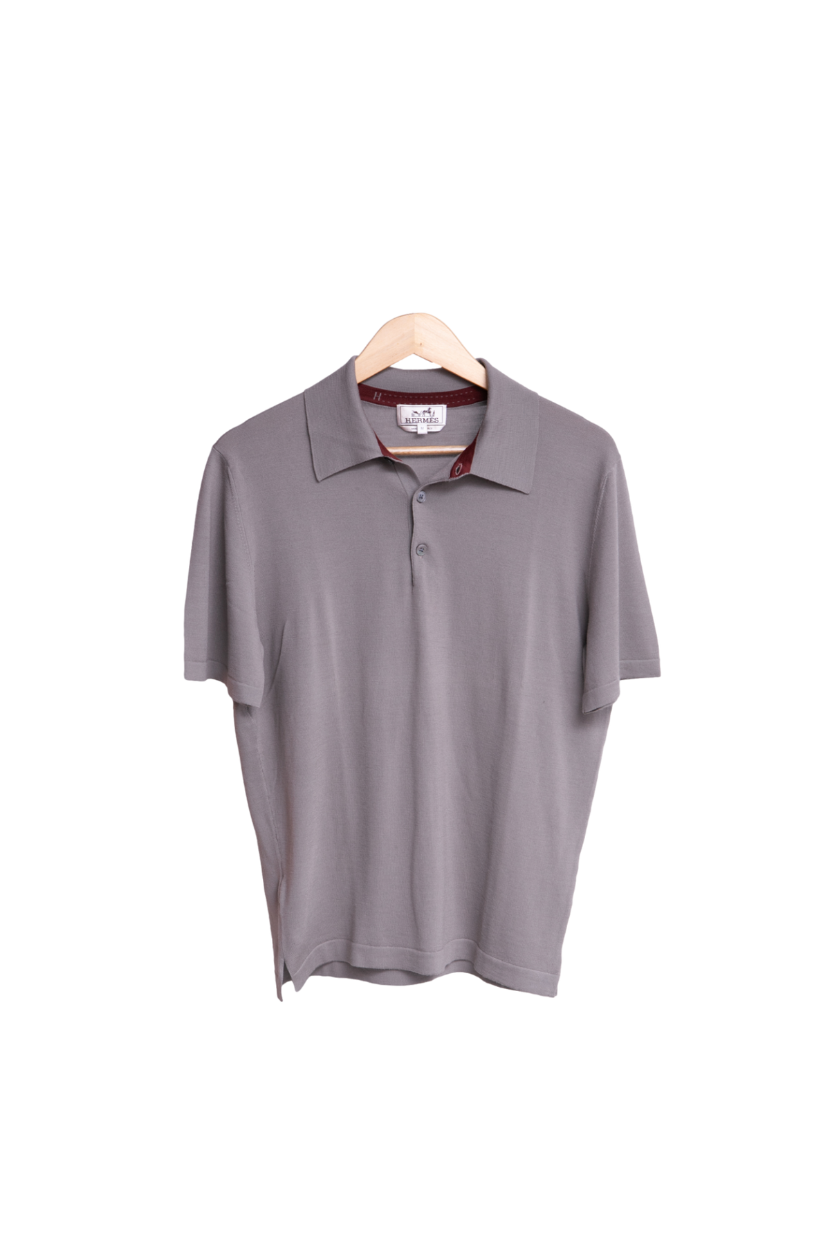 HERMÈS POLO-SHIRT WOOL GREY