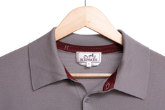 HERMÈS POLO-SHIRT WOOL GREY