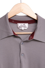 HERMÈS POLO-SHIRT WOOL GREY
