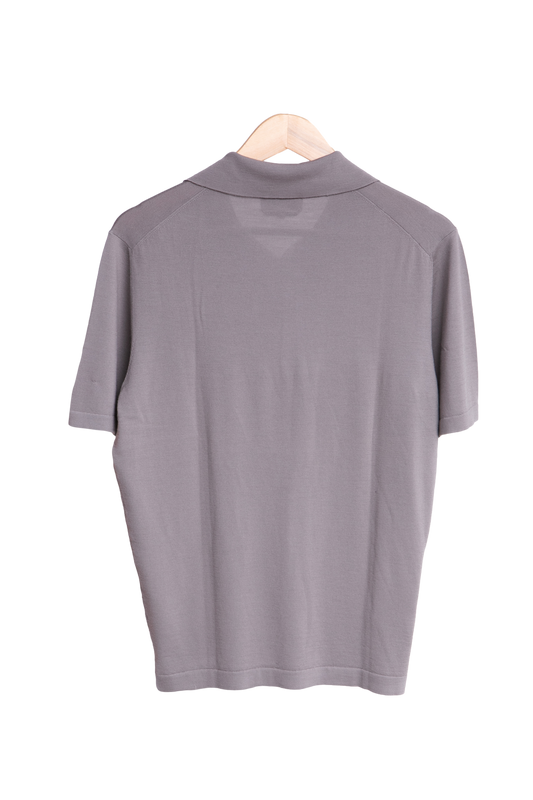HERMÈS POLO-SHIRT WOOL GREY