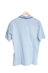 HERMÈS POLO MANCHES COURTES 2V BLEU GIVRE ME