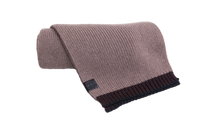 LOEWE SCARF WOOL RIBBED BROWN/DARK BROWN