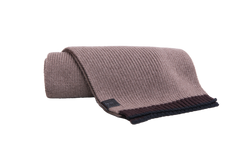 LOEWE SCARF WOOL RIBBED BROWN/DARK BROWN