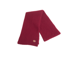 GUCCI SCARF WOOL CASHMERE WITH DOUBLE G BURGUNDY