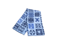 HERMÈS CARRÉ H 100% CASHMERE TOUTOCIZO BLEU LAC/MARINE/INDIGO