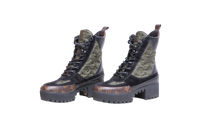 LV BOOT LAUREATE DESERT MONOGRAM/SUEDE/NYLON - 36 1/2 BR
