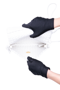 BOTTEGA COBBLE MESSENGER NAPPA INTRECCIATO WHITE