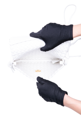 BOTTEGA COBBLE MESSENGER NAPPA INTRECCIATO WHITE