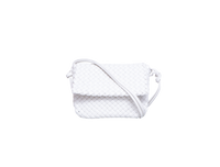 BOTTEGA COBBLE MESSENGER NAPPA INTRECCIATO WHITE