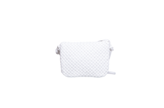 BOTTEGA COBBLE MESSENGER NAPPA INTRECCIATO WHITE