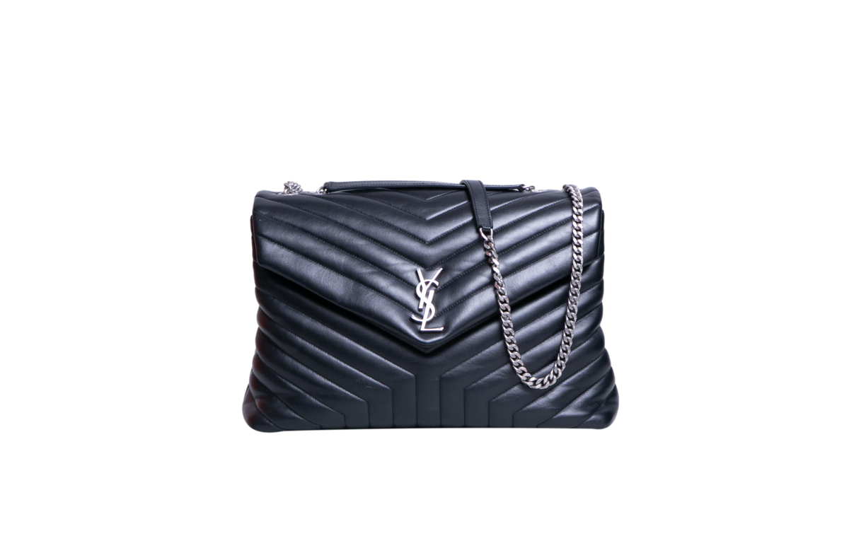 YSL LOULOU LARGE LEATHER BLACK