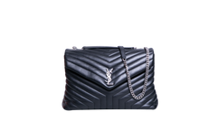 YSL LOULOU LARGE LEATHER BLACK