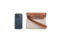 HERMÈS HERBAG ZIP RETOURNE 20 ECRU/BEIGE/FAUVE