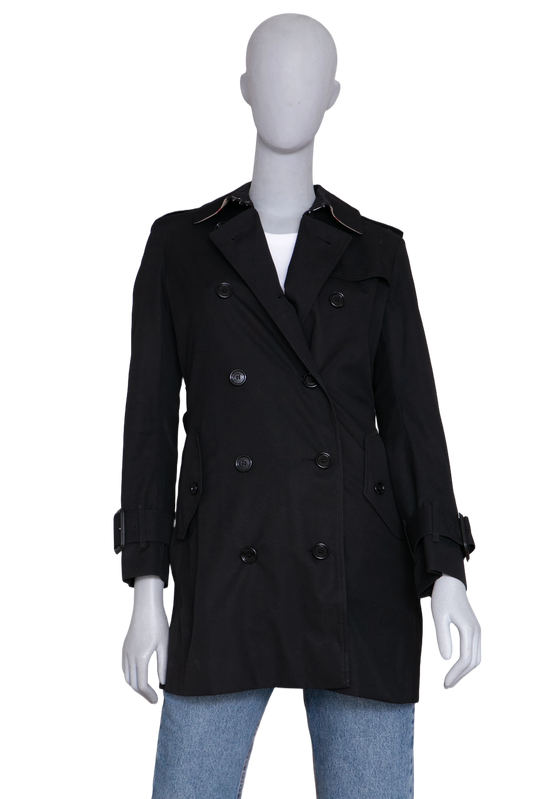 BURBERRY TRENCH COAT ESTABLISHED 1856 BLACK