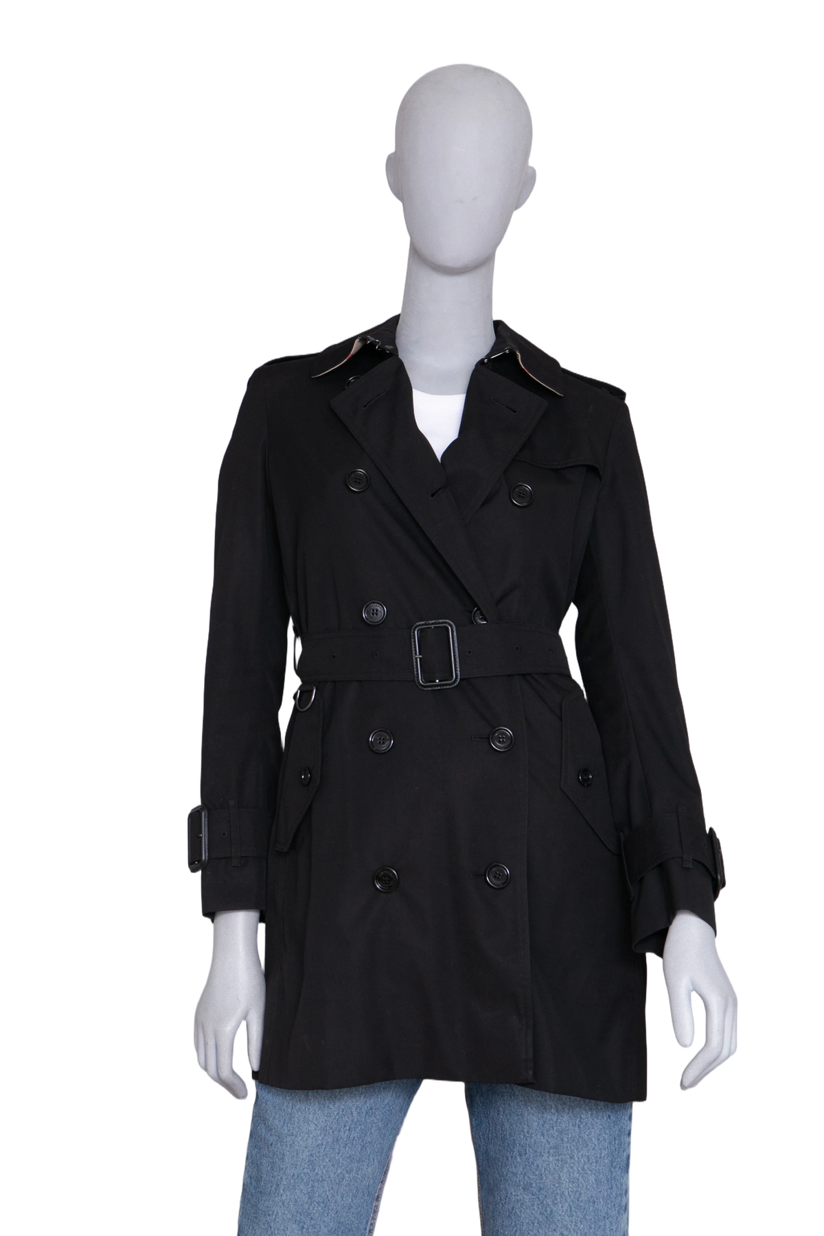 BURBERRY TRENCH COAT ESTABLISHED 1856 BLACK