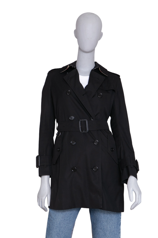 BURBERRY TRENCH COAT ESTABLISHED 1856 BLACK