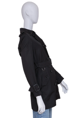BURBERRY TRENCH COAT ESTABLISHED 1856 BLACK