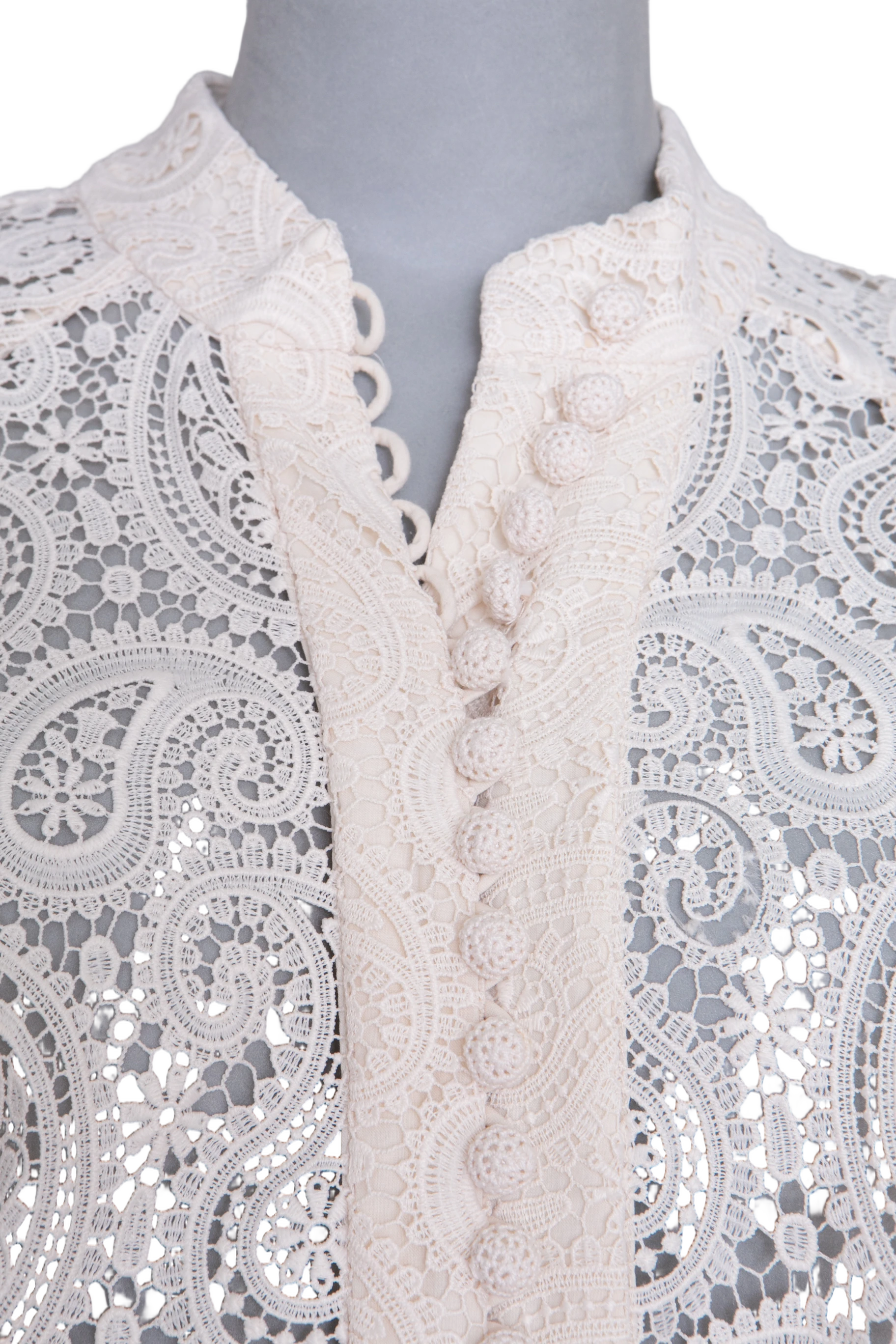 ZIMMERMANN DRESS AMARI PAISLEY LACE CREAM W/BELT Troca de Luxo ZIMMERMANN DRESS AMARI PAISLEY LACE CREAM W/BELT Troca de Luxo