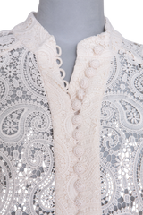 ZIMMERMANN DRESS AMARI PAISLEY LACE CREAM W/BELT