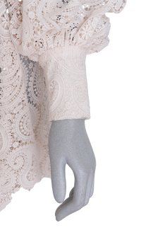 ZIMMERMANN DRESS AMARI PAISLEY LACE CREAM W/BELT