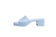 GUCCI SLIDE PLATAFORM RUBBER LOGO SKYE BLUE - 38 BR