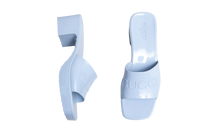 GUCCI SLIDE PLATAFORM RUBBER LOGO SKYE BLUE - 38 BR