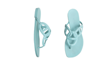 HERMÈS SANDAL EGÉRIE TURQUOISE RUBBER - 35 BR