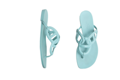HERMÈS SANDAL EGÉRIE TURQUOISE RUBBER - 35 BR