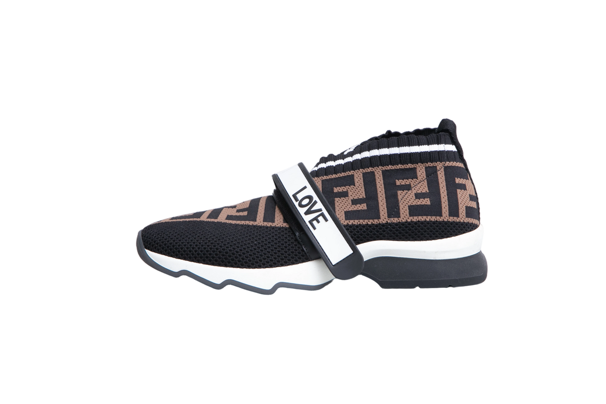 FENDI TRAINERS ROCKOKO KINIT FF ZUCCA - 34 BR