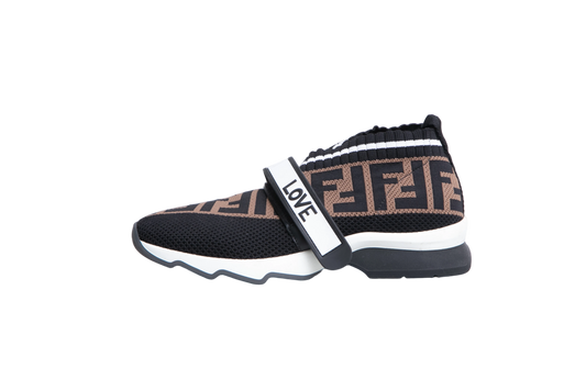FENDI TRAINERS ROCKOKO KINIT FF ZUCCA - 34 BR