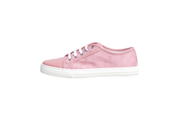 GUCCI SNEAKERS GG CANVAS AND LEATHER LOW PINK - 37 BR
