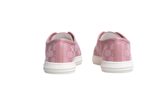 GUCCI SNEAKERS GG CANVAS AND LEATHER LOW PINK - 37 BR