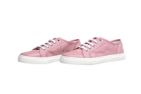 GUCCI SNEAKERS GG CANVAS AND LEATHER LOW PINK - 37 BR