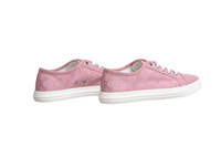 GUCCI SNEAKERS GG CANVAS AND LEATHER LOW PINK - 37 BR