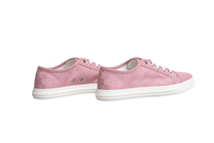 GUCCI SNEAKERS GG CANVAS AND LEATHER LOW PINK - 37 BR